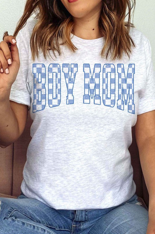 CHECKER BOY MOM Graphic T-Shirt